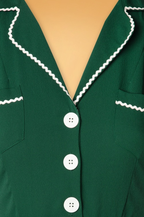 Rock N Romance - Kitty blouse-jurk in groen 3