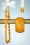 Splendette - Exclusief bij Topvintage ~ Golden gegraveerde kralenketting in mosterdgeel 4