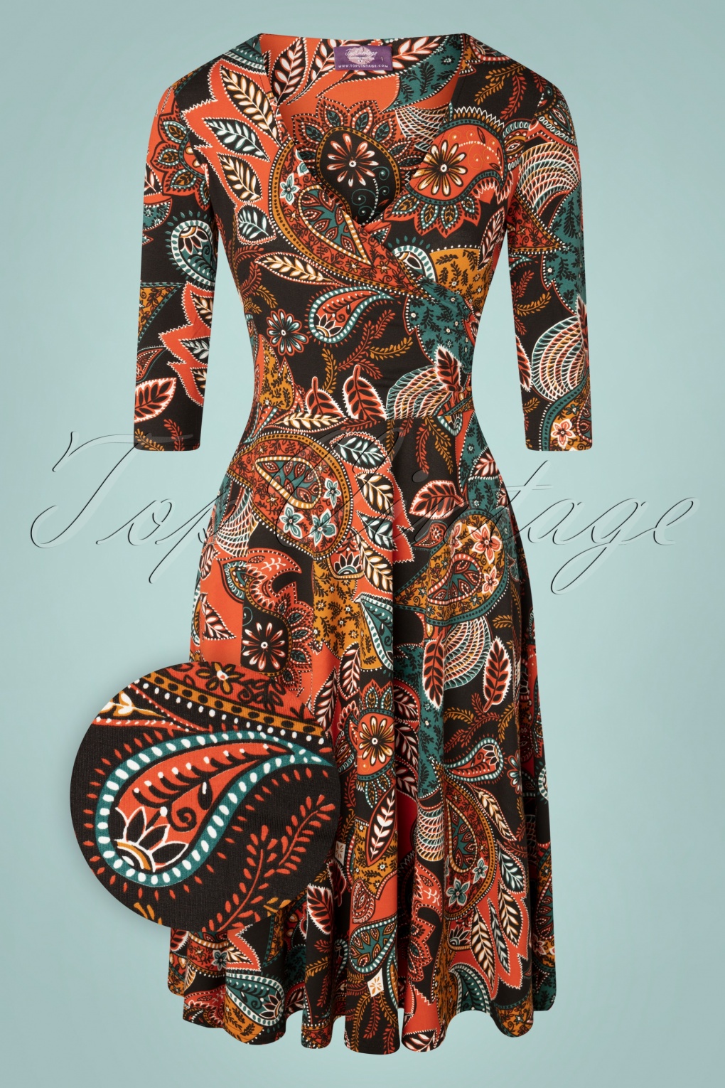 paisley swing dress