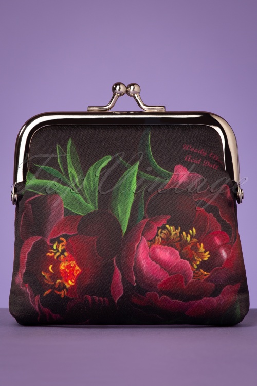 Woody Ellen - Nightbloom Handbag Années 50 en Noir