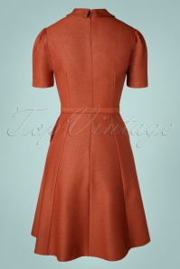 Daisy Dapper - Jessie jurk in roest oranje 4