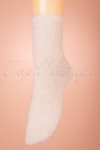 Marcmarcs - Alexia Fluffy Glitter Socks en Vieux Rose