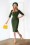 Collectif ♥ Topvintage - Katya Pencil Dress Années 50 en Vert Sapin