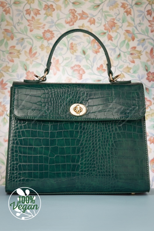 Charlie Stone - 50s Versailles Handbag in Emerald