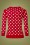 Mak Sweater - 50s Dotty Cardigan in Lipstick Red 2