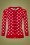 Mak Sweater - 50s Dotty Cardigan in Lipstick Red