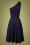 Collectif Clothing - Cindal Flared Dress Années 50 en Bleu Marine 4