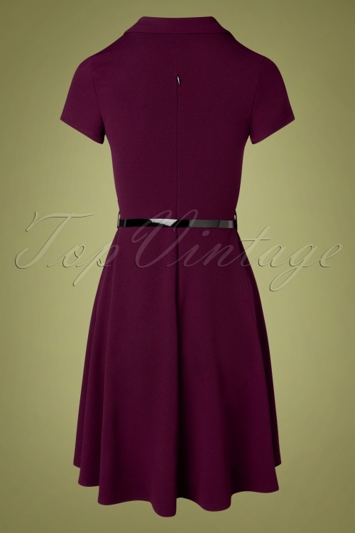 Vintage Chic for Topvintage - Gianna Swing Dress Années 50 en Prune 4