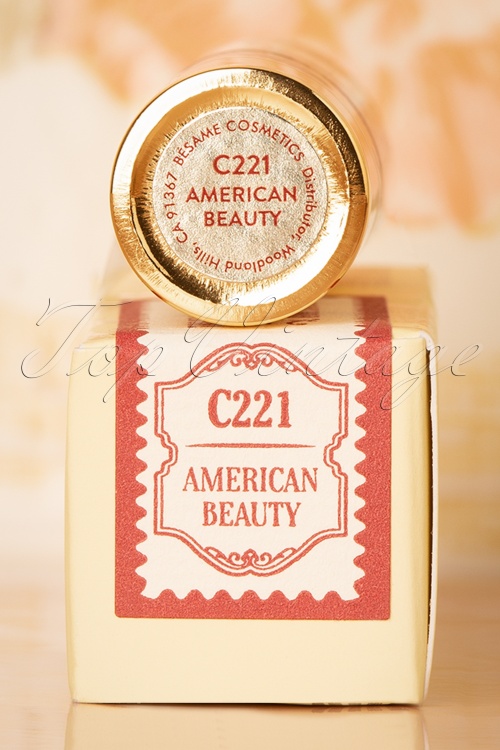Bésame Cosmetics - Classic Colour Lipstick in American Beauty Red 5