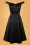 Collectif Clothing - 50s Dallas Evening Swing Dress in Black Satin 2