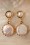 Topvintage Boutique Collection - Double Pearl Drop Earrings Années 50 en Doré 2