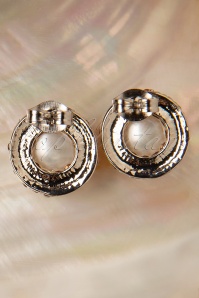 Topvintage Boutique Collection - Sparkly parel oorstekers in zilver 4