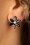 Topvintage Boutique Collection - Flower Earstuds Années 50 en Noir