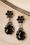 Topvintage Boutique 37262 Flower Drop Stone Earrings Black Silver 04122020 0009 W