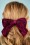 Collectif Clothing - Lisette Velvet Bow Clip in Burgund 2