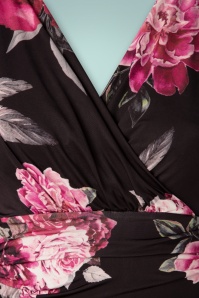 Vintage Chic for Topvintage - Candace swing jurk met bloemenprint in zwart 3