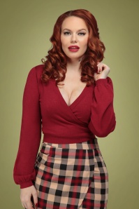 Collectif Clothing - Adely Wikkelvest in rood