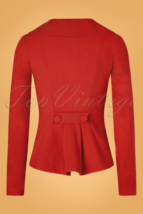 Collectif Clothing - 50s Brooke Jacket in Red 2