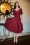 Vintage Diva  - De Beth swing jurk in dieprood