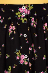 Bunny - 50s Bobby Sue Floral Swing Skirt in Black  3