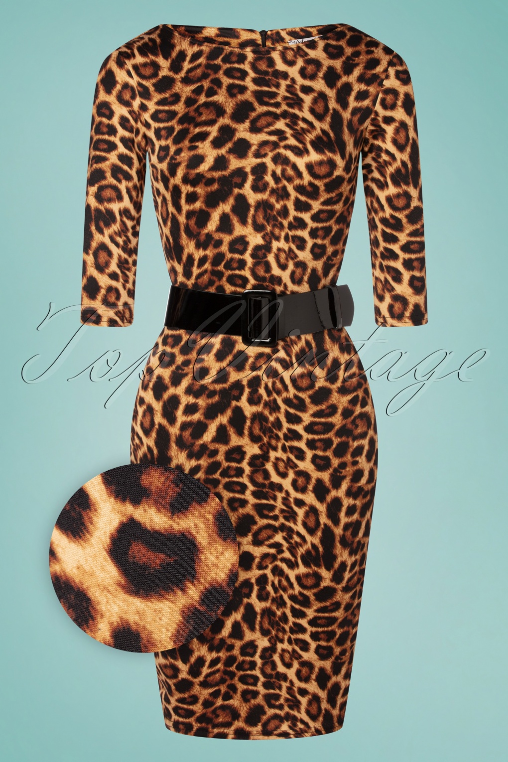 animal print pencil dress