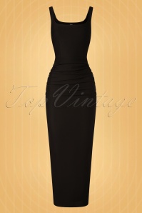 Vintage Diva  - The Polly Maxi Dress in Black 4