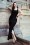 Vintage Diva  - De Polly maxi jurk in zwart