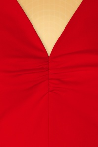 Vintage Diva  - De Izabella pencil jurk in lippenstift rood 9