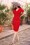 The Izabella Pencil Dress en Rouge Vif