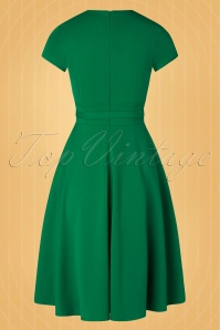 Vintage Diva  - De Chiara swing jurk in smaragd 11