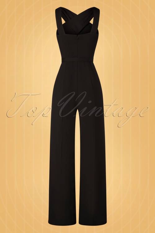 Vintage Diva  - De Maxime jumpsuit in zwart 8