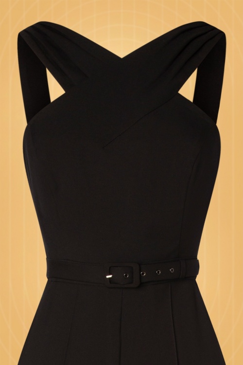 Vintage Diva  - De Maxime jumpsuit in zwart 5