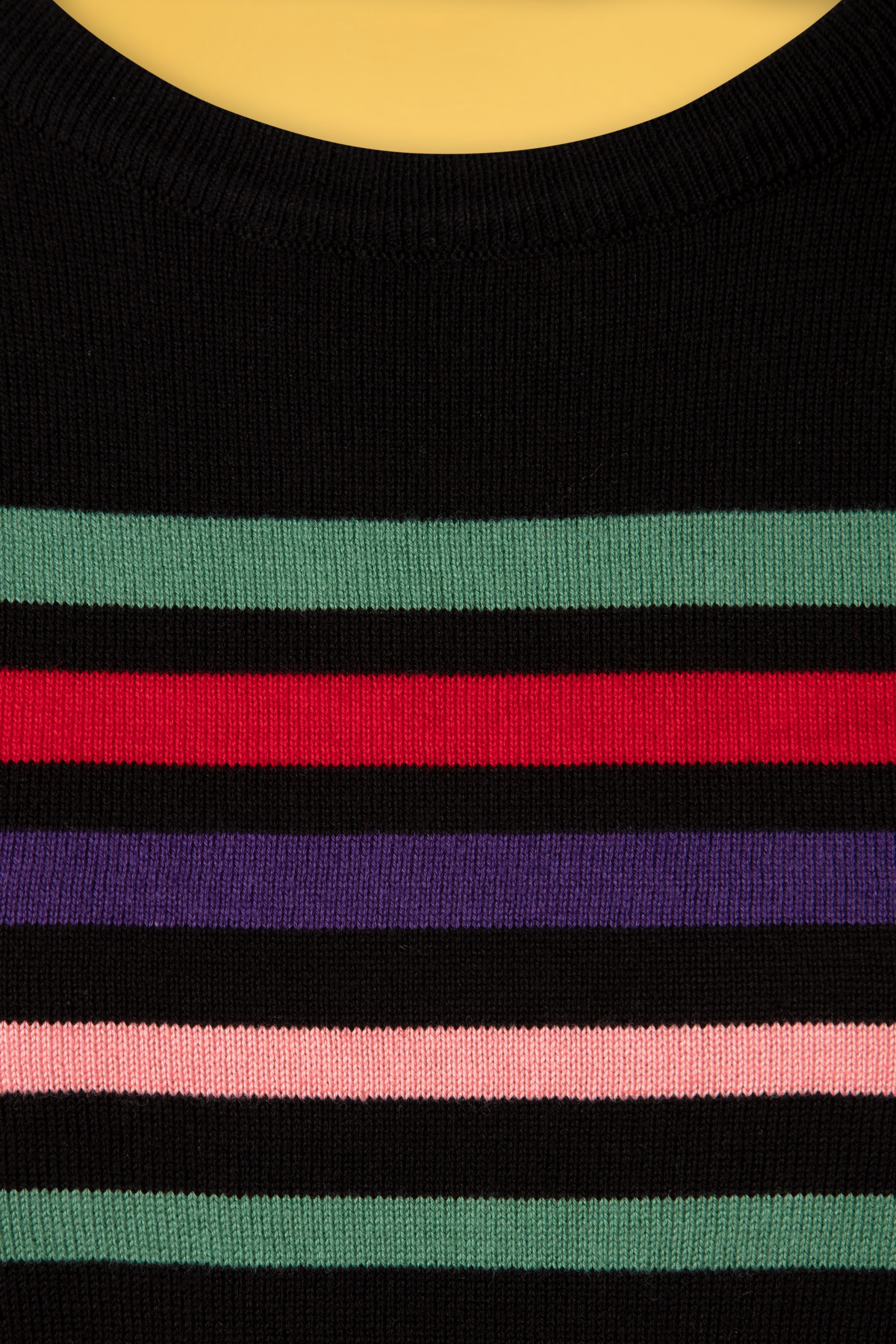 Banned Retro - Memory Lane gestreepte top in zwart 3