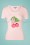 50s Merry Cherry Dreams T-Shirt in Light Pink