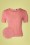 50s Bow Knit Top in Rose Pink