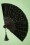 Banned Retro Abanico Oxana de los años 50 en negro