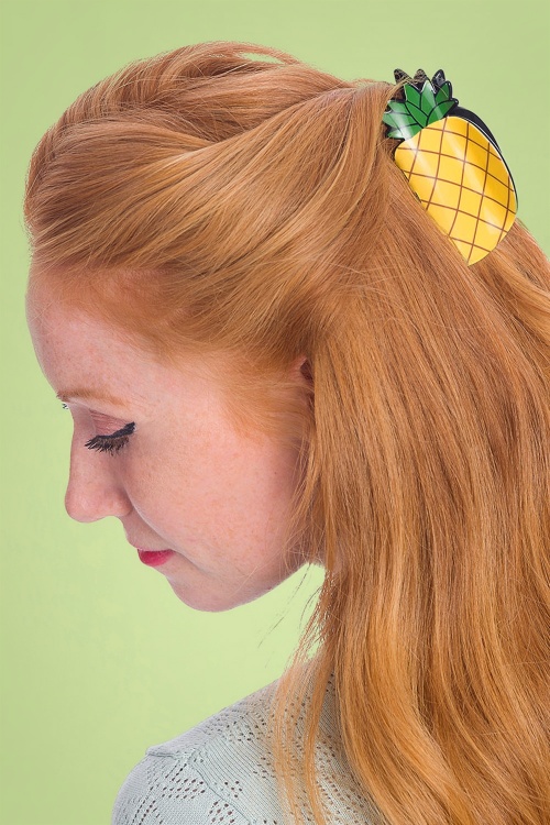 Banned Retro - 50s Tropical Breeze Hair Clip in Yellow 2