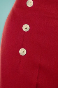 Banned Retro - 40s Day To Night Button Trousers in Red 3