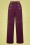 40s Day To Night Button Trousers in Burgundy