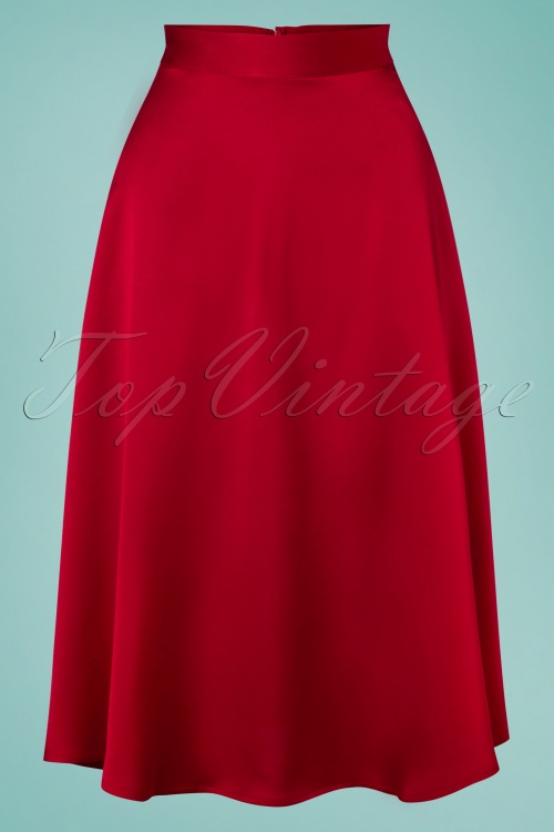 Banned Retro - 50s Strawberry Swing Skirt in Lipstick Red 2