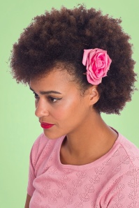 Banned Retro - Duftende Liebesblumen-Haarspange in Pink 2