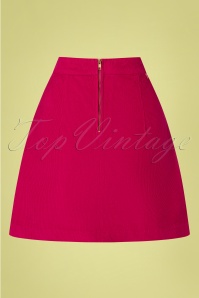 Danefae - 70s London Corduroy Skirt in Dark Fuchsia 3