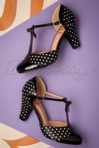 Banned Retro - 50s Kelly Lee T-Strap Pumps in Black 2