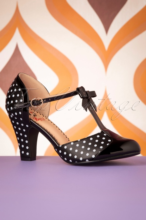 Banned Retro - 50s Kelly Lee T-Strap Pumps in Black 3