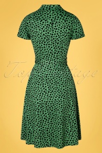 King Louie - 60s Olive Bobcat Dress in Neptune Green 6
