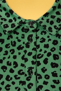 King Louie - Olive Bobcat jurk in Neptune groen 4