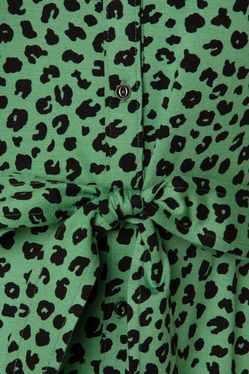 King Louie - Olive Bobcat jurk in Neptune groen 5