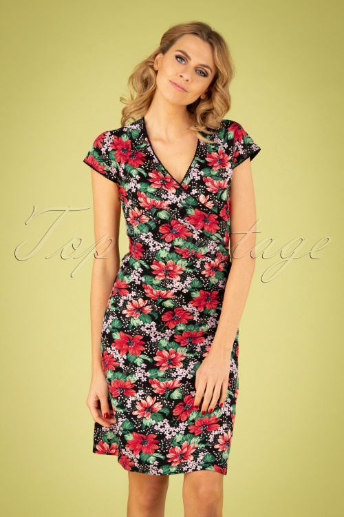 King Louie 35832 Cross Dress Pacifica Black Flowers 20201130 040MW