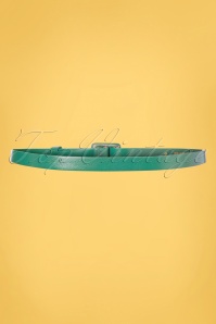 King Louie - 60s Leather Covered Belt in Eden Green 3