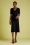Erica Tencel Rib Midi Dress Années 60 en Noir